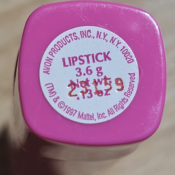 Barbie Lipstick Sheer Pink Girl's Toys Play Makeup VTG Avon 1997 Pretty in Pink - Picture 4 of 8